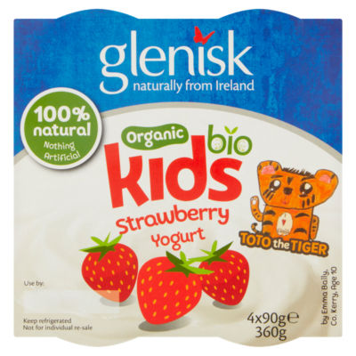 Glenisk Organic Strawberry Yogurts