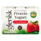 Glenisk 0% Fat Protein Strawberry Yogurt x4