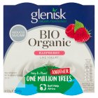 Glenisk Bio Live Organic Yogurt Raspberry 4x125g