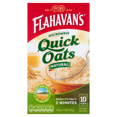 Flahavan's Microwave Quick Oats Natural 10 Sachets