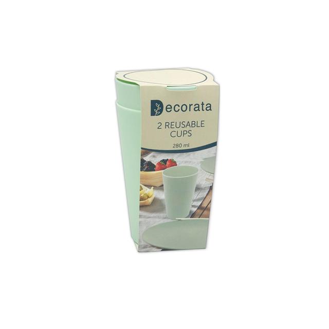 Decorata Reusable Cups Mint 2 per pack