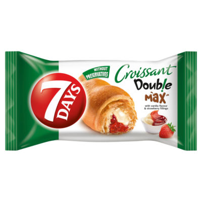 7 Days Croissant With Vanilla Flavour & Strawberry Fillings Double Max