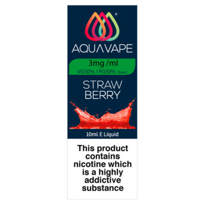 Aqua Vape Strawberry E-Liquid 3mg