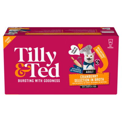 Tilly & Ted Adult Cranberry Selection in Broth 40 x 85g (3.4kg)