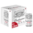 Budweiser Zero Alcohol Free Lager Beer Cans 4 x 330ml