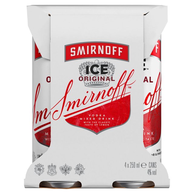 Smirnoff Ice Original 4% vol Multipack Cans 4 x 250ml