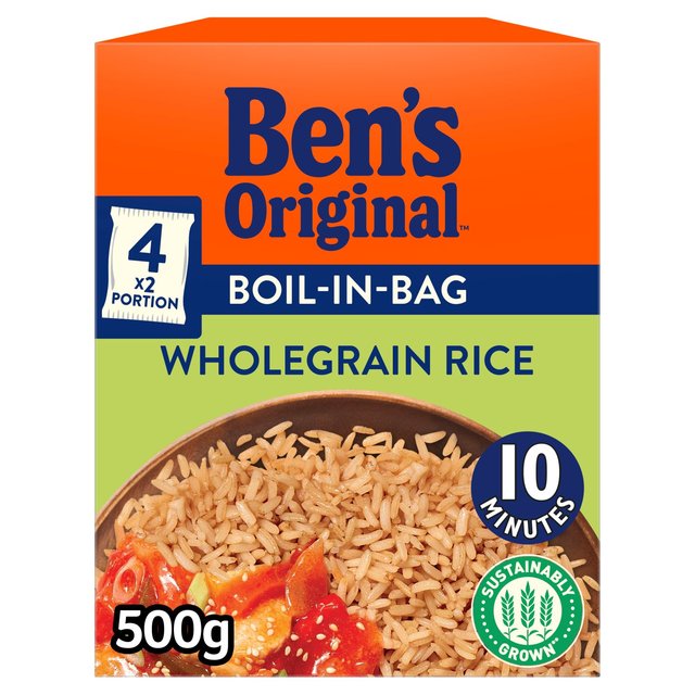 Ben's Original Boil-In-Bag Wholegrain Rice 4 Bags 500g