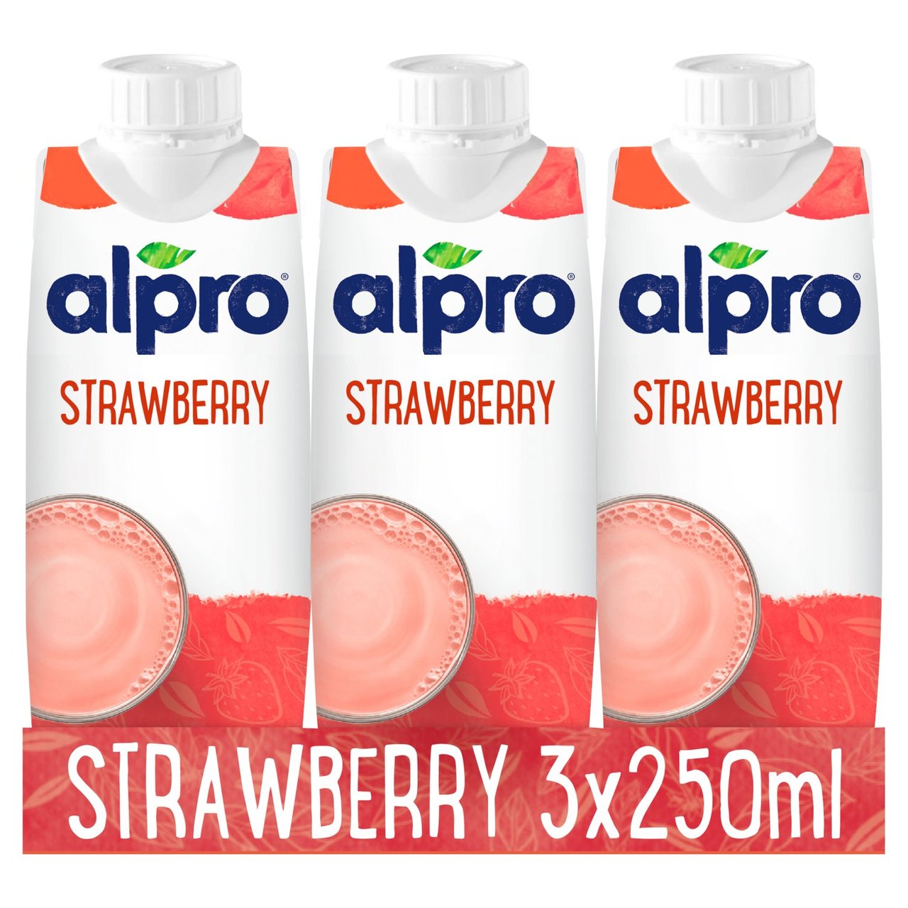 Alpro Soya Strawberry Long Life Drink 3 x 250ml