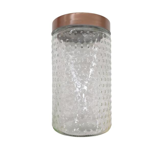 Urban Living Storage Baroque Airtight Glass Jar Rose Gold 1500ml 