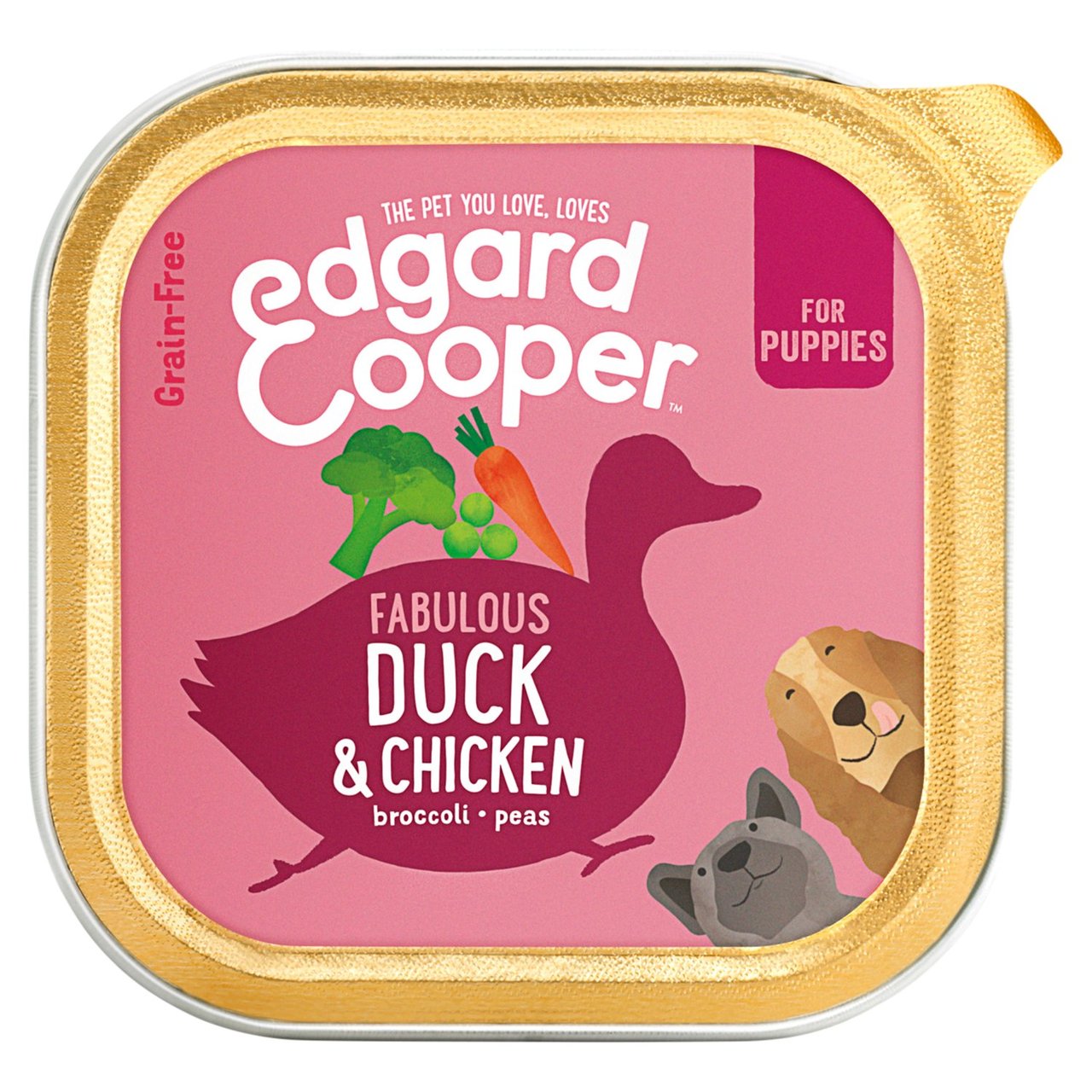 Edgard & Cooper Puppy Grain Free Wet Dog Food with Duck & Chicken