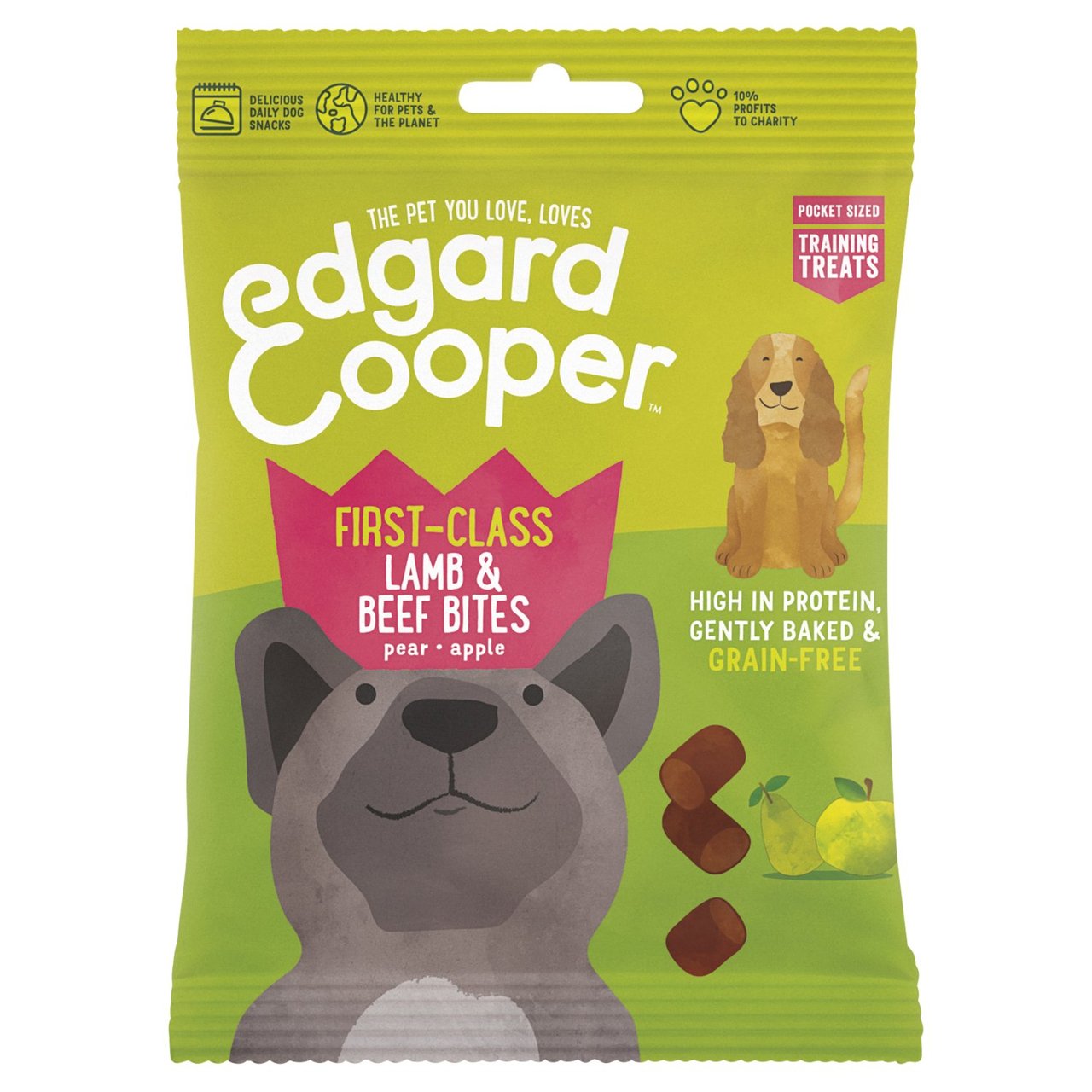 Edgard & Cooper Grain Free Bites with Lamb, Beef, Pear & Apple Dog Treat