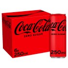 Coca-Cola Zero Sugar Cans 6 x 250ml