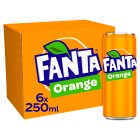 Fanta Orange Cans 6 x 250ml