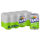 Fanta Zero Strawberry & Kiwi 8 X 330ml