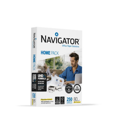 Navigator Home Pack A4 Printer Paper 250 Sheets, 80GSM