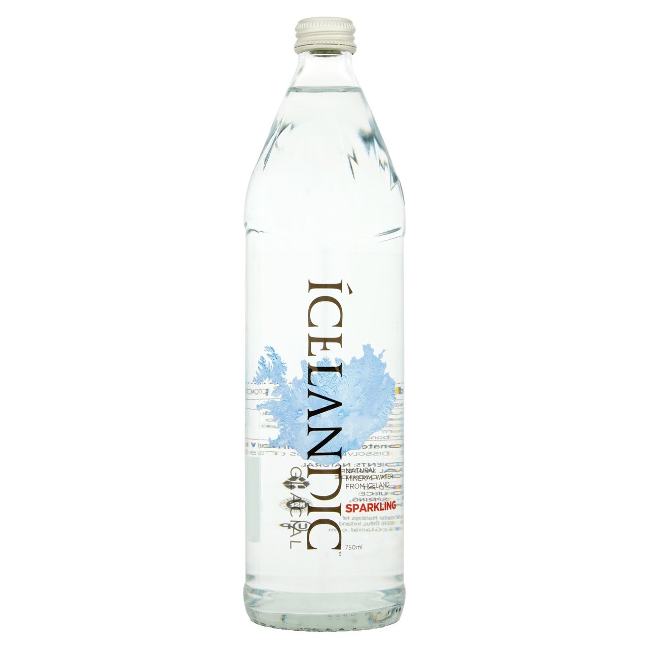 Icelandic Glacial Sparkling Mineral Water Glass Bottle