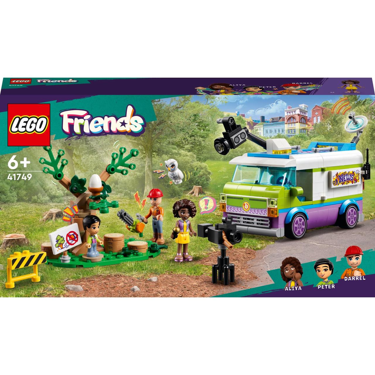 LEGO Friends Newsroom Van Animal Rescue Set 41749 - HelloSupermarket