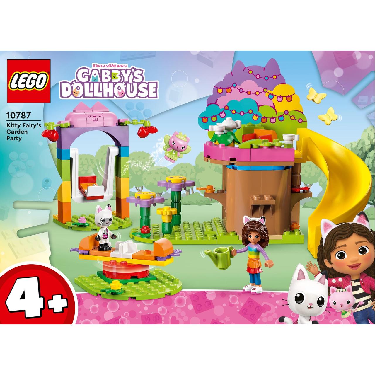 LEGO Gabby's Dollshouse Kitty Fairy's Garden Party 10787, 4+