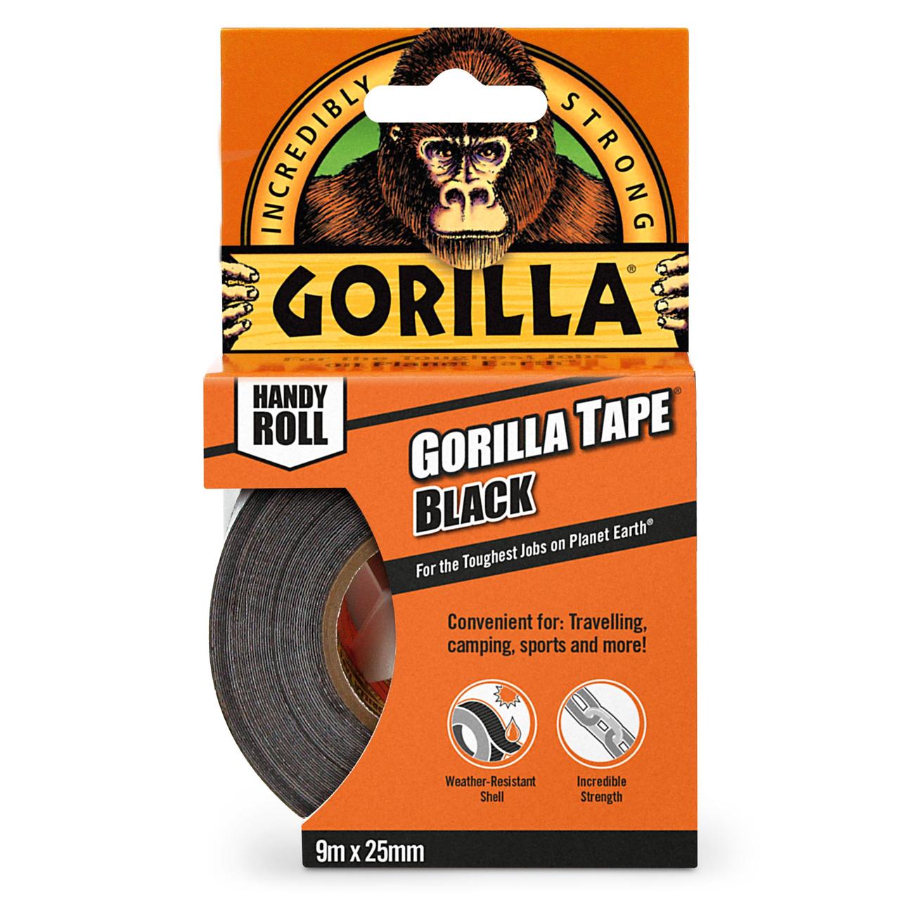 Gorilla Handy Roll Gorilla Tape Black 9m x 25mm