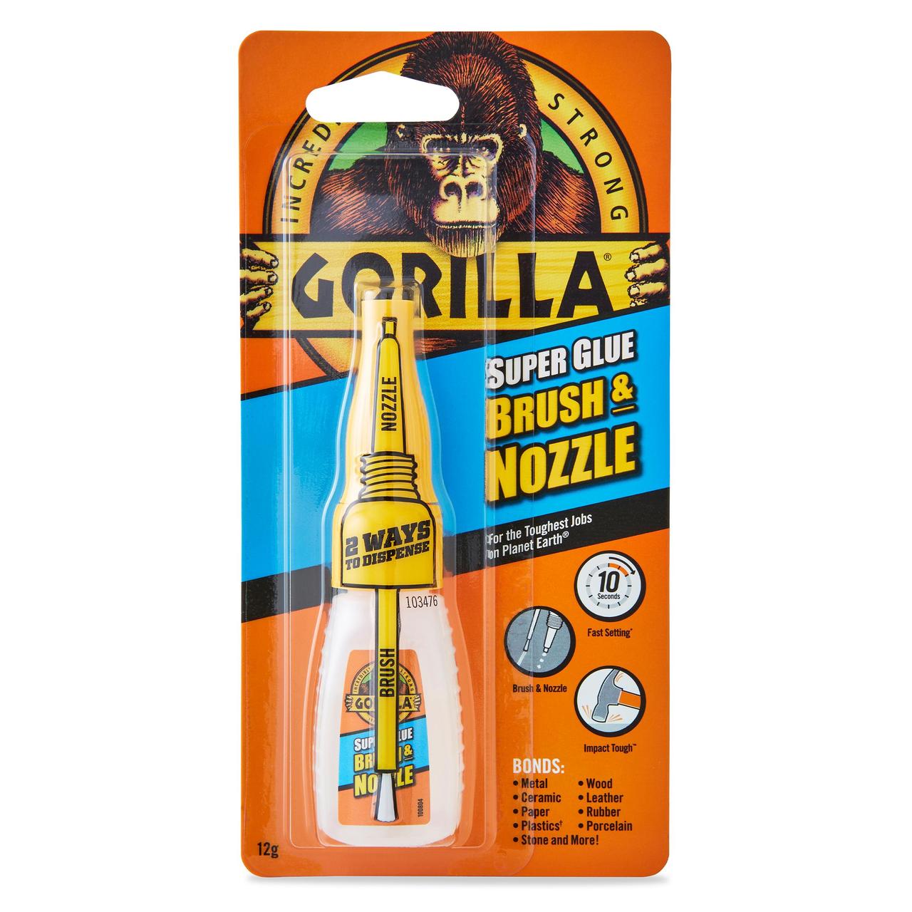 Gorilla Glue Superglue 12gm Brush & Nozzle