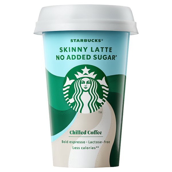 Starbucks Skinny Latte No Added Sugar Iced Coffee