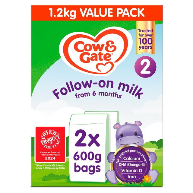 Cow & Gate 2 Follow On Baby Milk Formula Big Pack 6+ Months