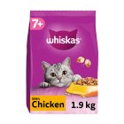 Whiskas Senior Complete Dry Cat Food Biscuits Chicken 1.9kg