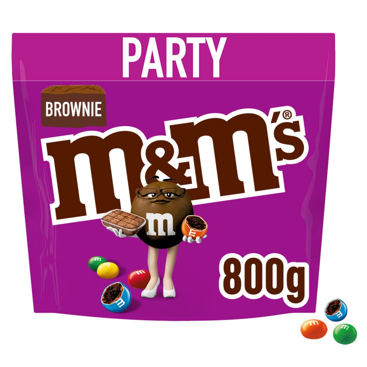 M&M's Brownie Bites & Milk Chocolate Party Mix Bulk Snack Bag 800g