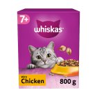 Whiskas Senior Complete Dry Cat Food Chicken 800g