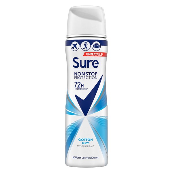 Sure Cotton Dry Nonstop Protection Compressed Anti-perspirant Aerosol 75 ml