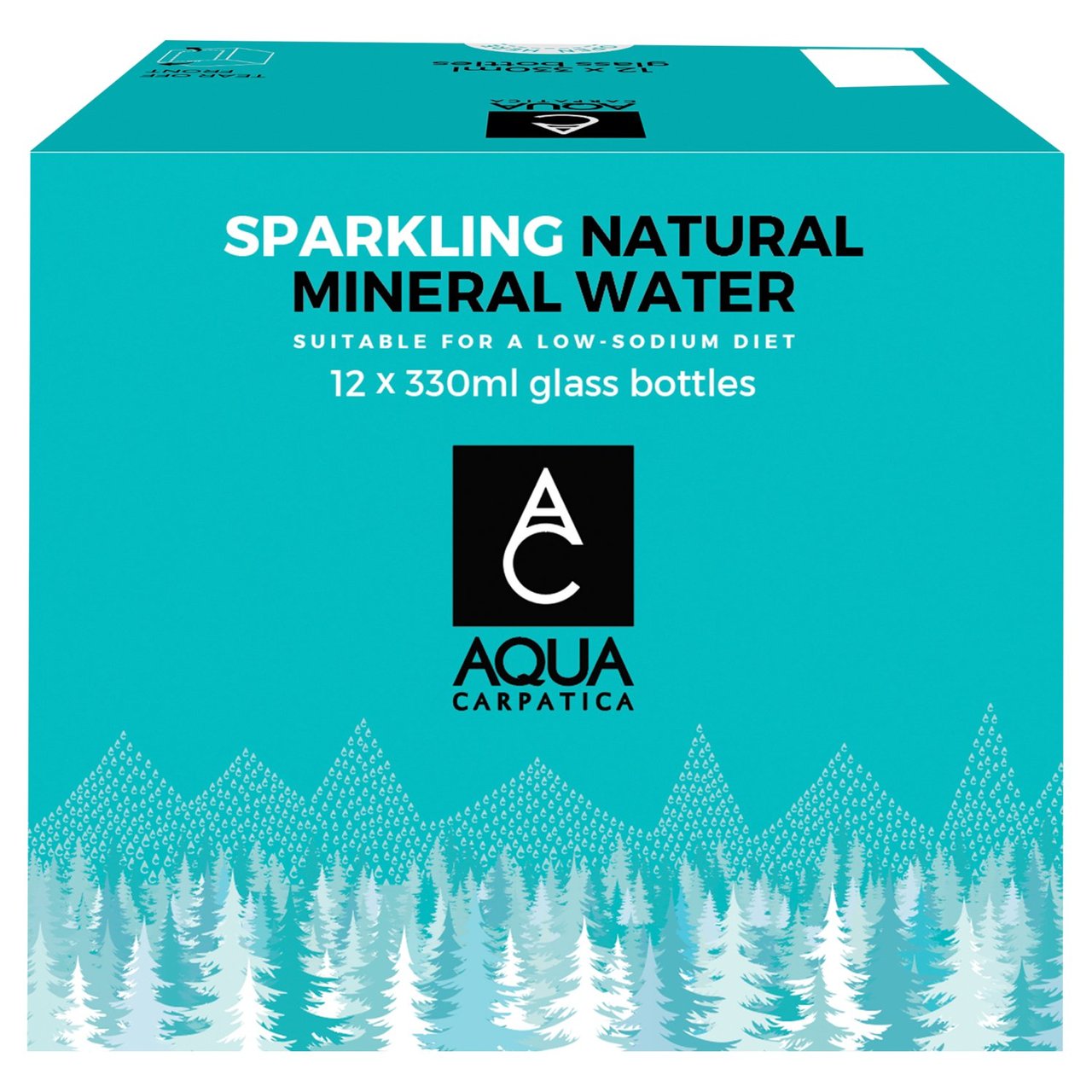 AQUA Carpatica Natural Sparkling Mineral Water Glass