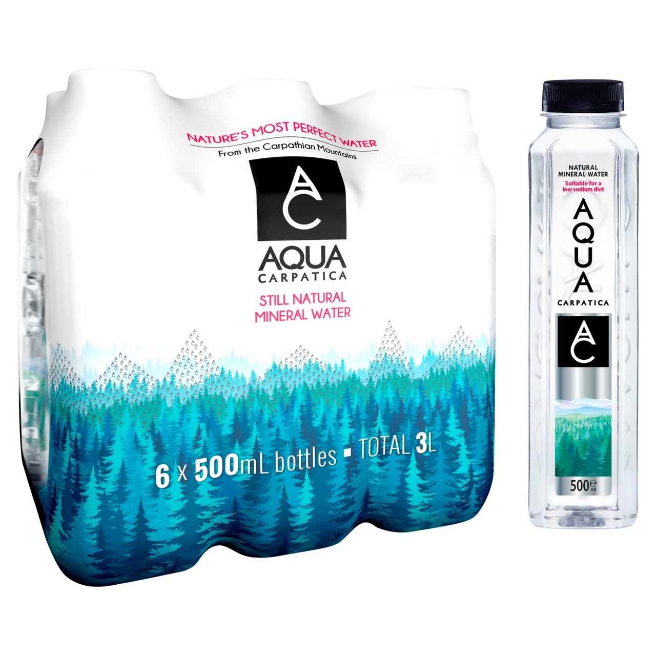 AQUA Carpatica Still Natural Mineral Water Low Sodium & Nitrates