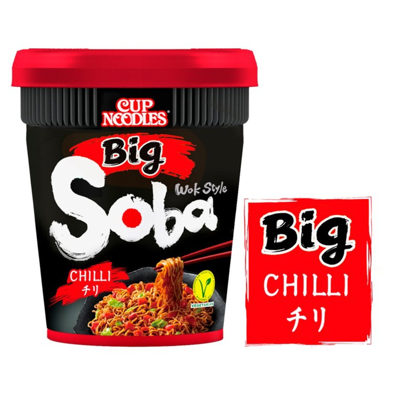 Nissin Soba Chilli Instant Wok Style Noodles Big Pot 115g