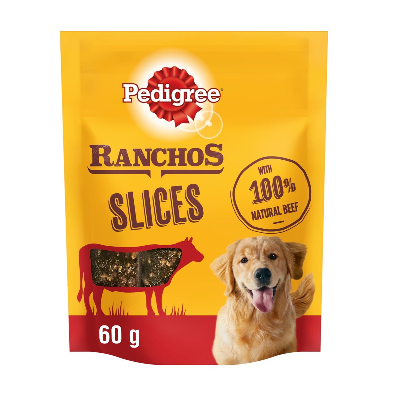 Pedigree Ranchos Slices Dog Treats with Beef 