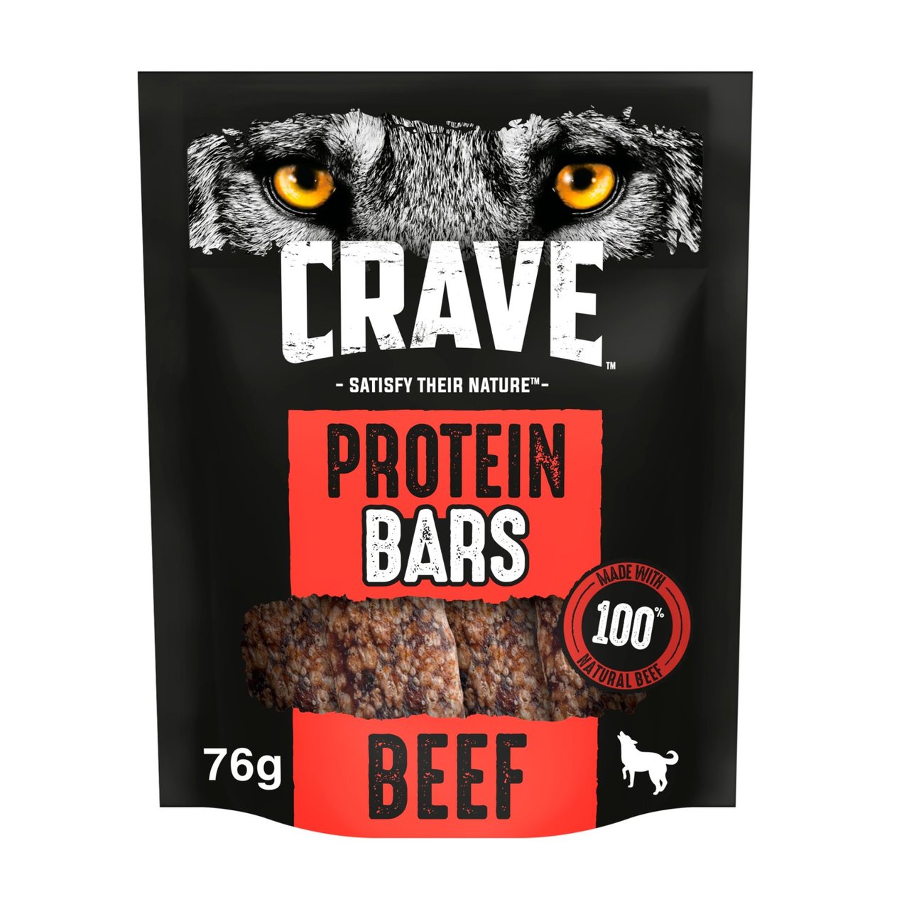 Crave Natural Grain Free Protein Bar Grain Adult Dog Treat Beef