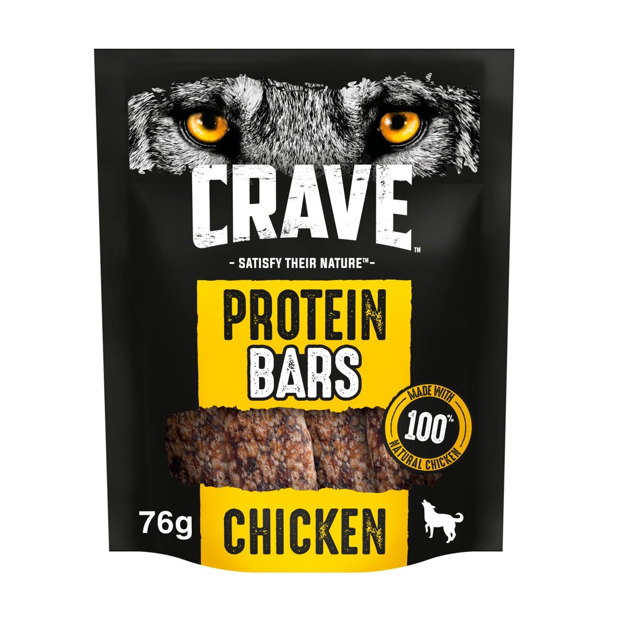 Crave Natural Grain Free Protein Bar Adult Dog Treat Chicken