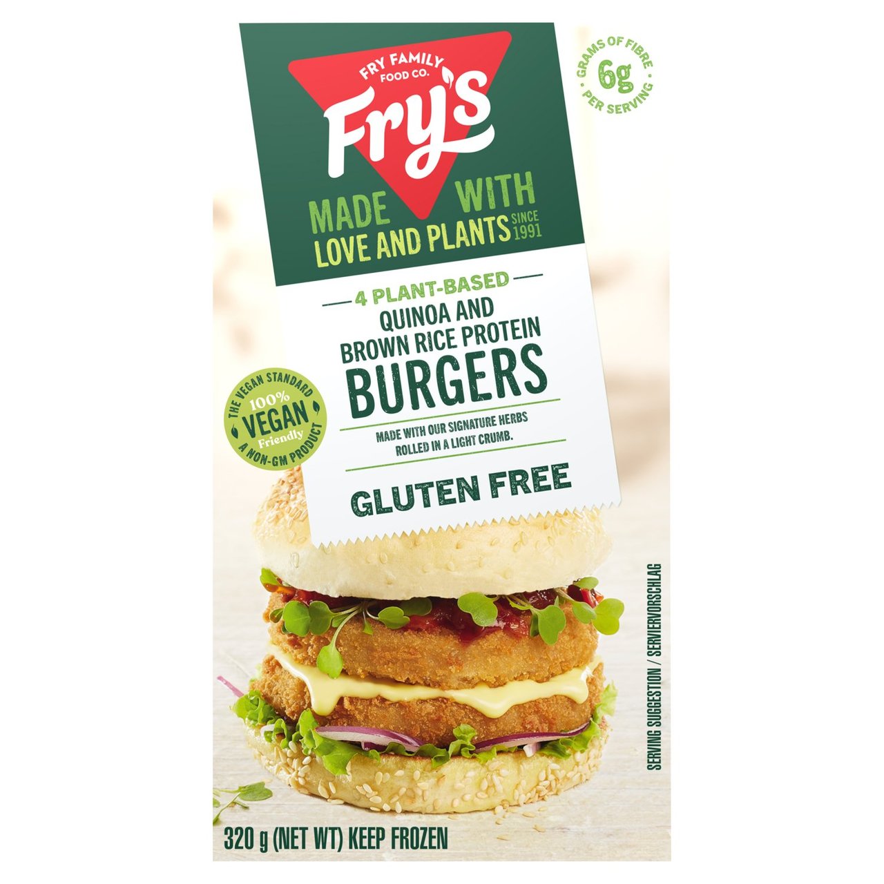 Fry's Meat Free Quinoa & Brown Rice Protein Burgers