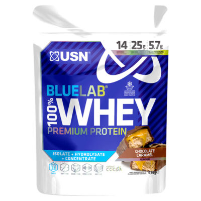 USN Bluelab 100% Whey Premium Protein Chocolate Caramel Flavour 476g