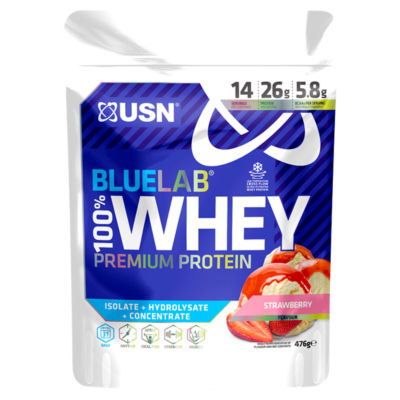 USN Blue Lab Whey Protein Powder Strawberry 467g