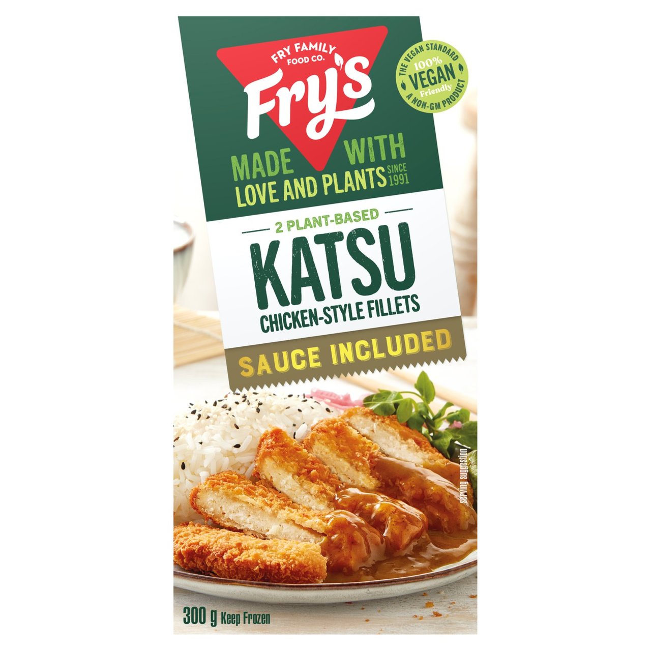 Fry's Meat Free Katsu Chicken Style Fillets With Sauce 300g