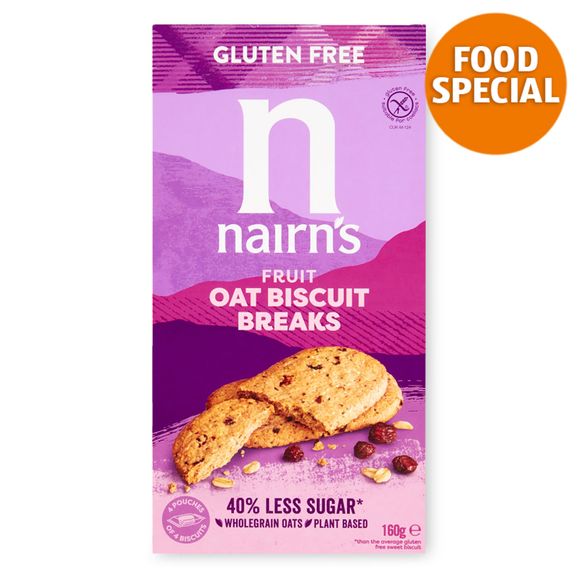 Nairn's Gluten Free Biscuit Breaks Oats & Fruit