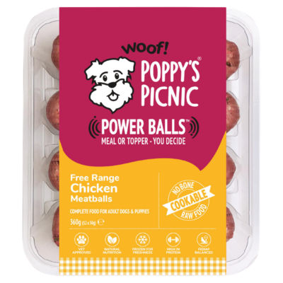 Poppy's Picnic Power Balls Free Range Chicken Meatballs 12 x 30g (360g)