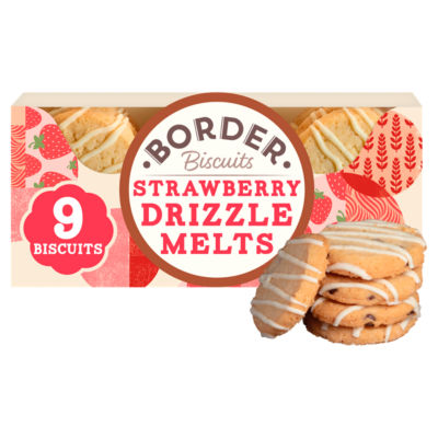 Border Beautifully Crafted Biscuits Strawberry Drizzle Melts