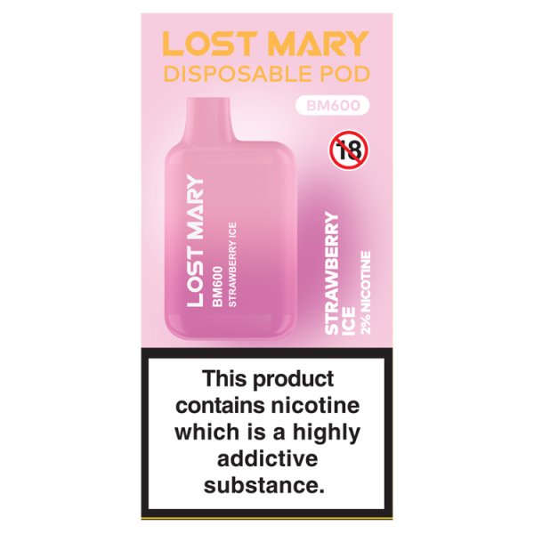 Elf Lost Mary Bm600 Strawberry Ice 20mg - HelloSupermarket