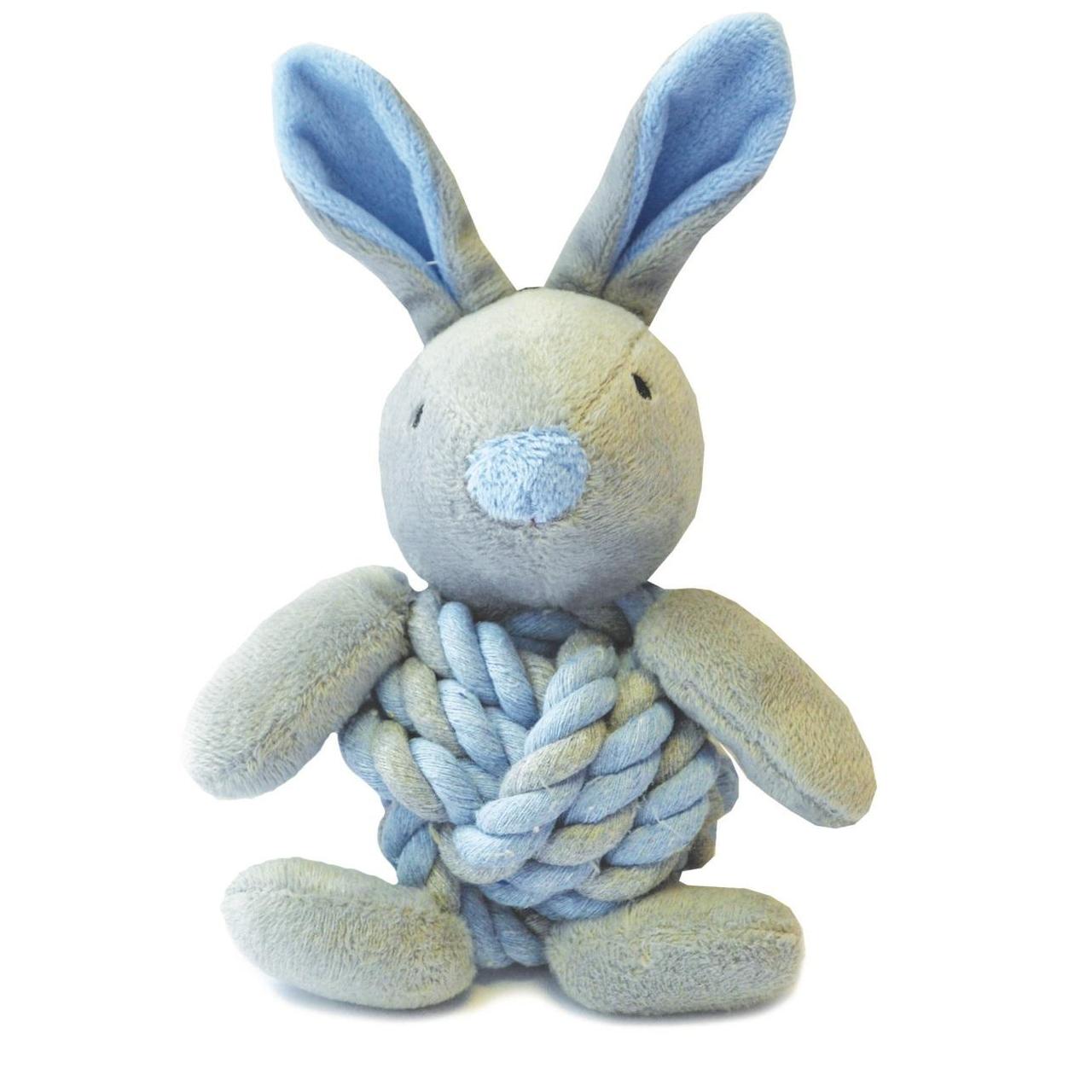 Little Rascals Knottie Bunny Blue Puppy Toy