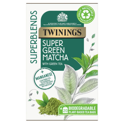 Twinings Superblends Super Green Matcha 20 Plant-Based Tea Bags 40g