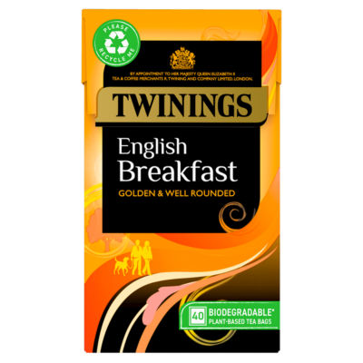 Twinings English Breakfast 40 Plant-Based Tea Bags