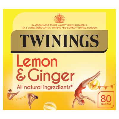 Twinings Lemon & Ginger 80 Single Tea Bags 120g