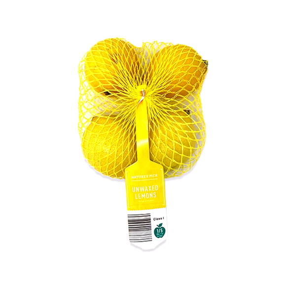 Nature's Pick Unwaxed Lemons Min 4 Pack