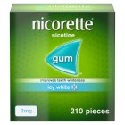 Nicorette Icy White Gum Pieces Quit Smoking Aid x210 2mg